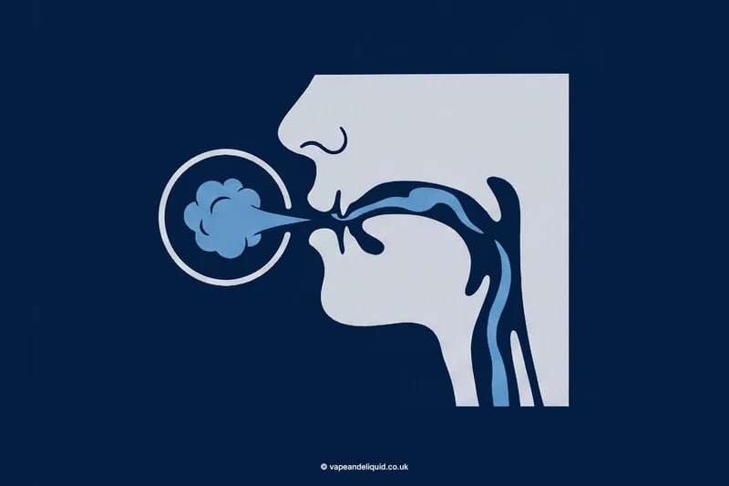 Graphic displaying mouth to lung vapour.