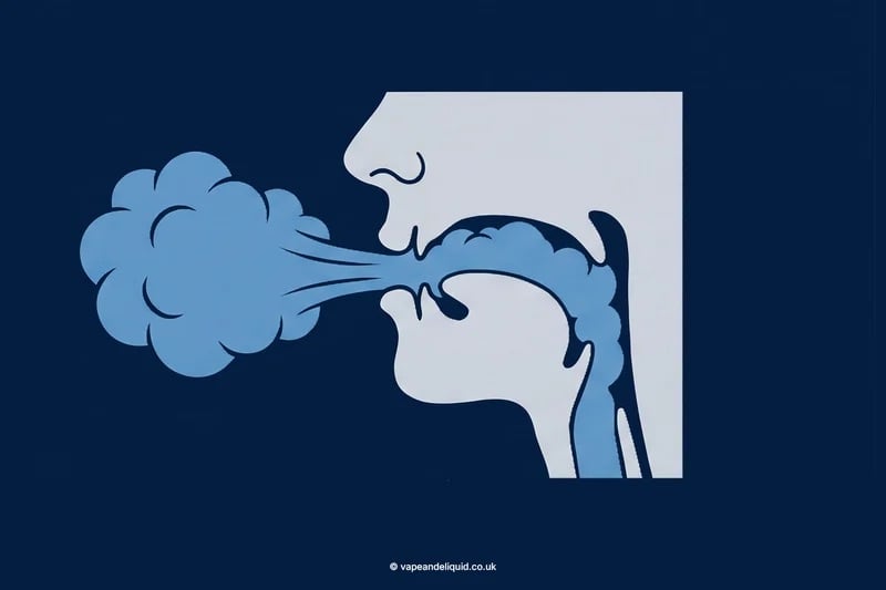 Graphic displaying direct to lung vapour.